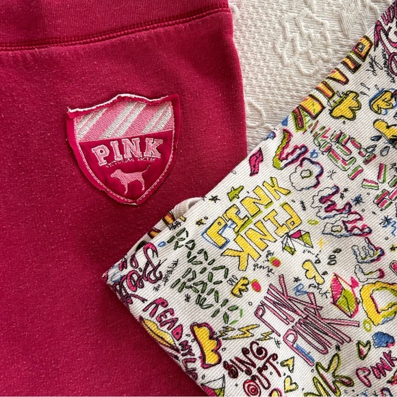 PINK Victoria Secret Outfit 2pc Vintage Capri (Size Med) & Tank Top (Size Large) - Picture 11 of 14